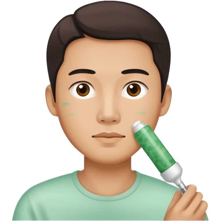 chinese man doing skincare emoji