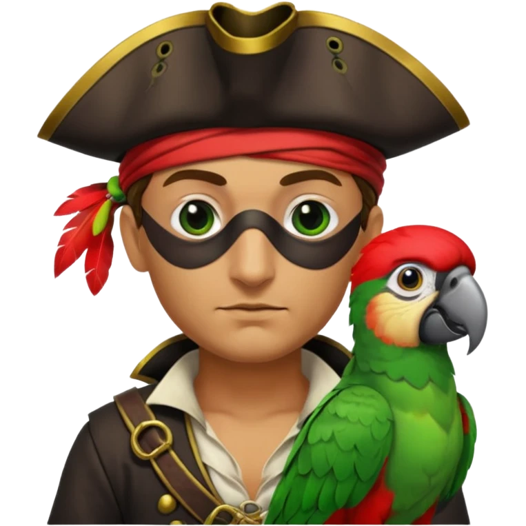 pirate and parrot emoji