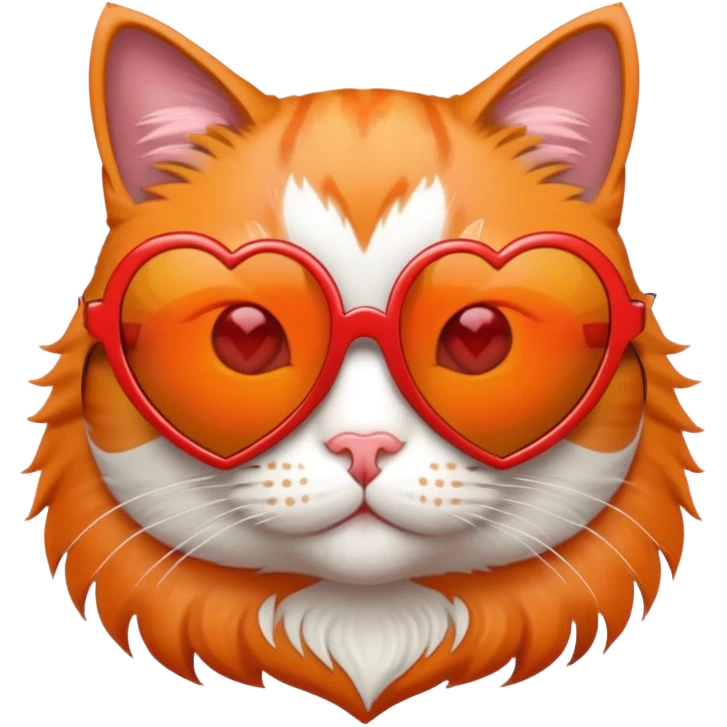 Cat with heart-shaped sunglasses emoji