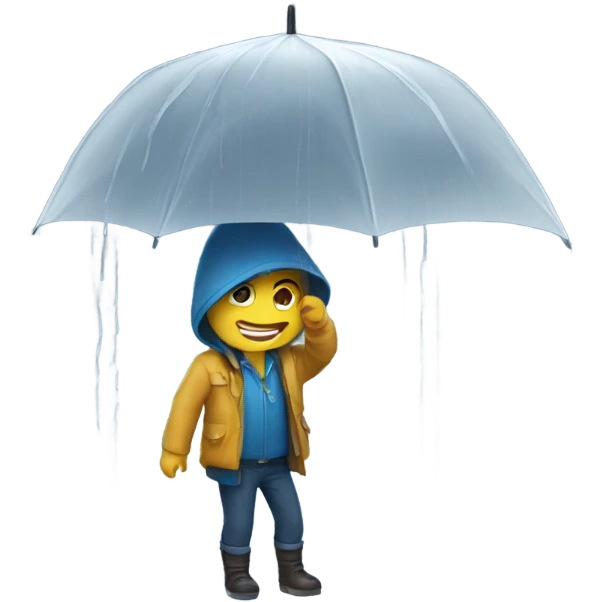 Pouring rain  emoji