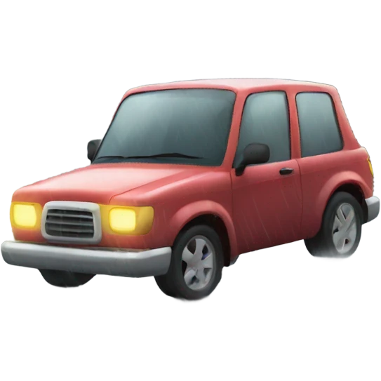 Driving in a rain storm on Christmas  emoji