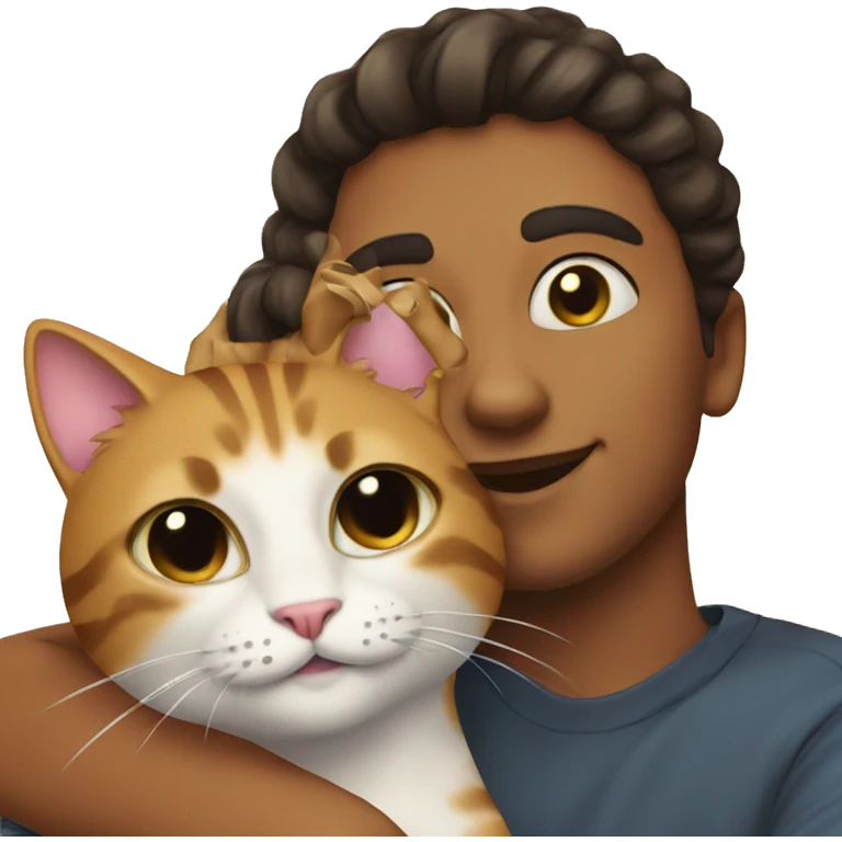cat with his loving girlfriend emoji