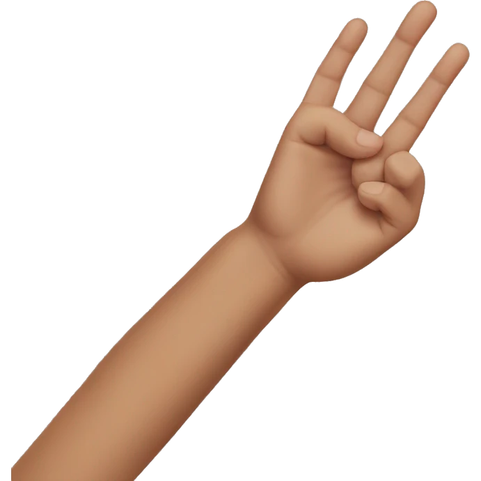 finger next to ring finger and ring finger up but all other fingers down emoji