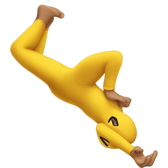 animated emoji of a yellow person doing a backflip  emoji