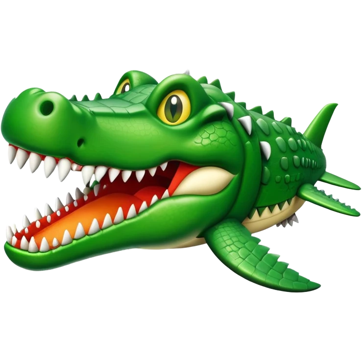 Airplane with crocodile head emoji