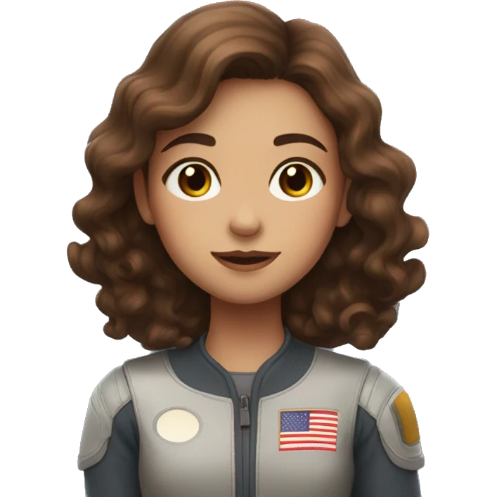  A girl with brown hair in love with space and stars  emoji