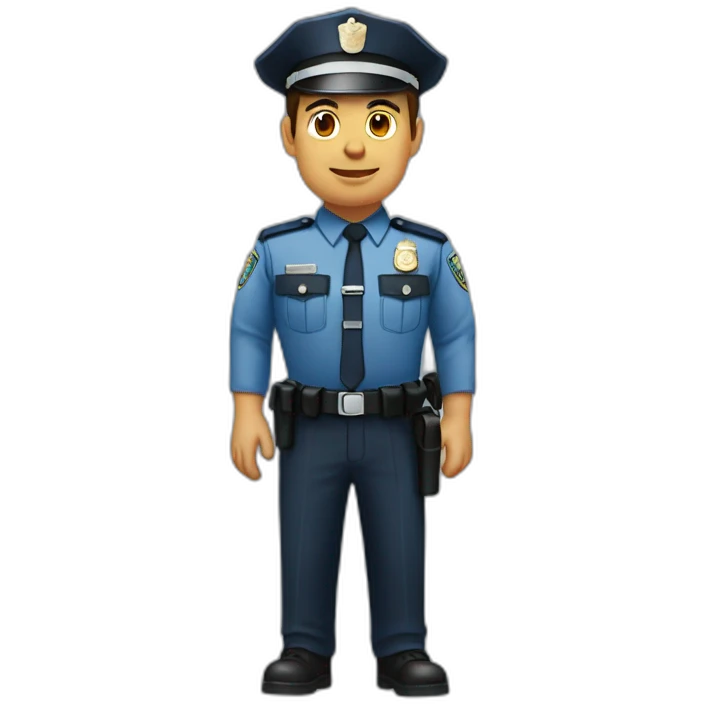 Policía municipal saludando emoji