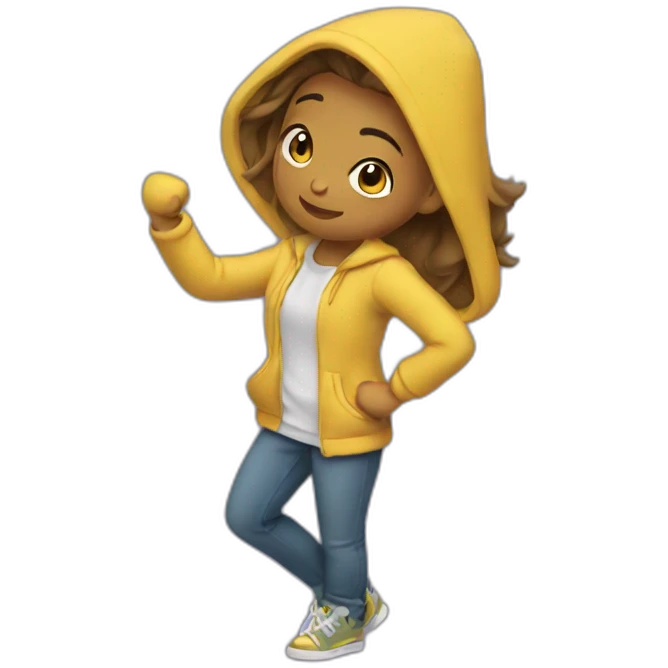 fille qui dab emoji