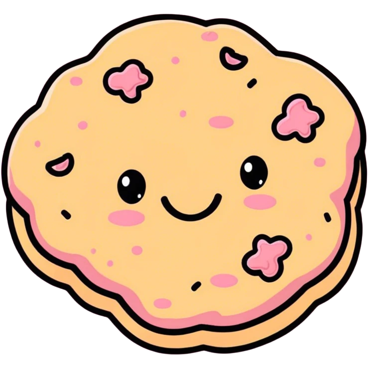 Pink crumble cookie  emoji