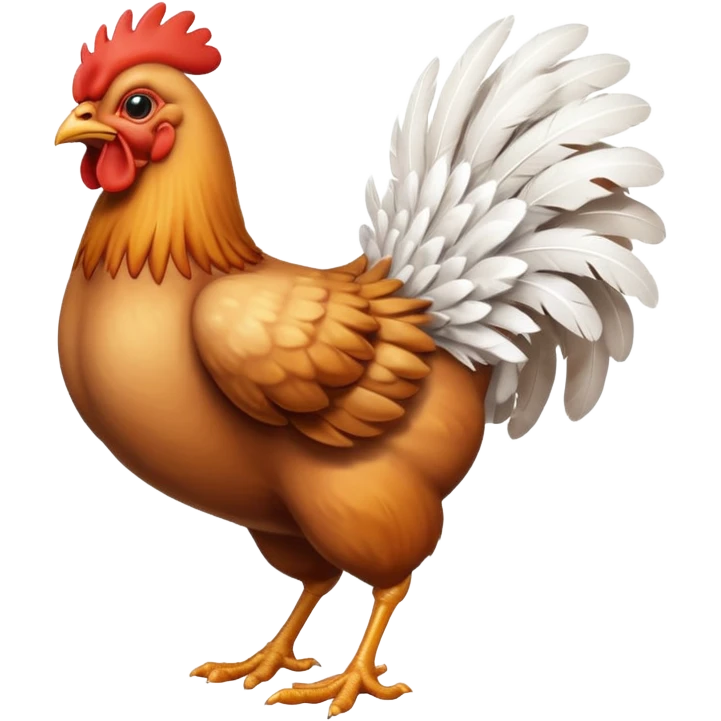 cartoonish headless chicken running emoji