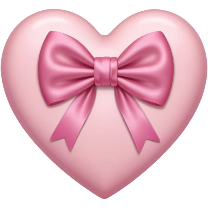 Light Pink heart with bow emoji
