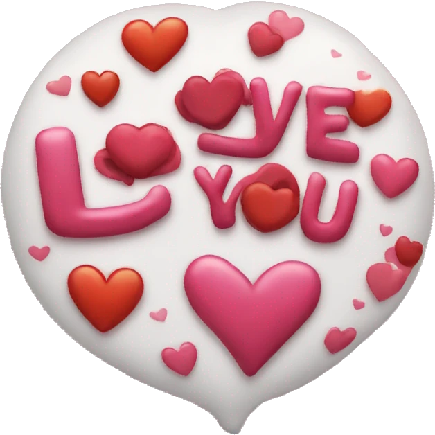 the words love you  emoji