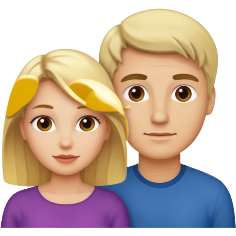 Blonde lady has sex with a man emoji