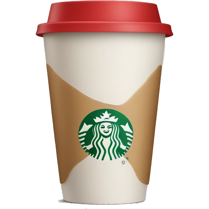 Red Starbucks cup emoji