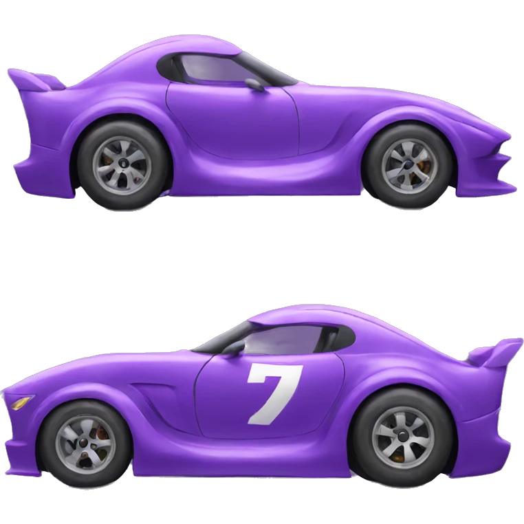 Purple racecar emoji