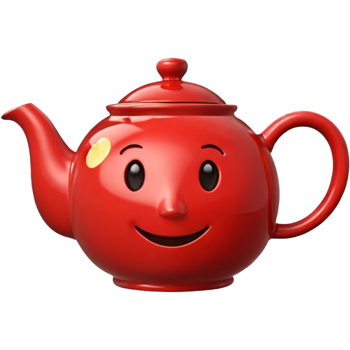talking teapot red  emoji