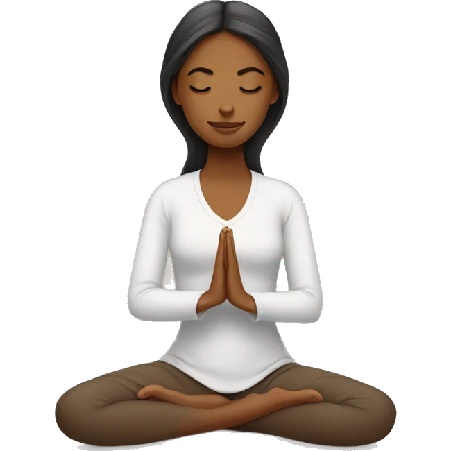 Girl meditation  emoji