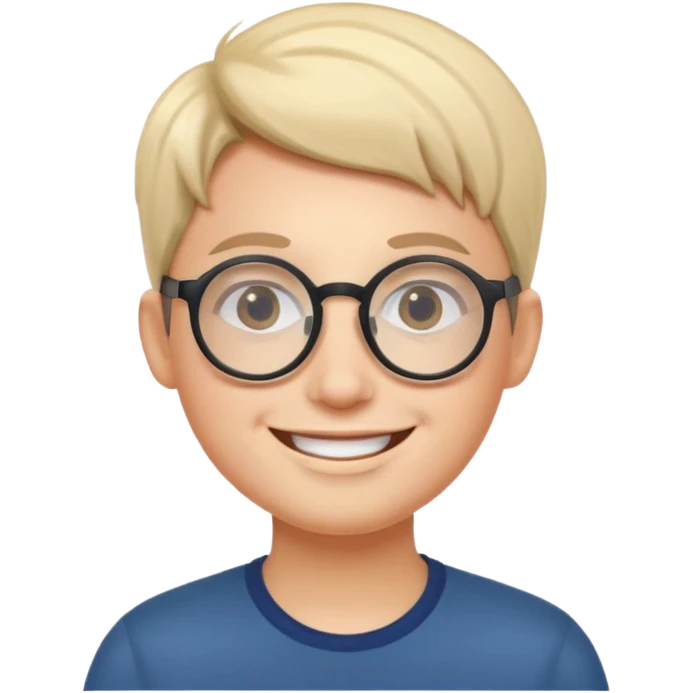 yuvarlak gözlüklü insan emoji