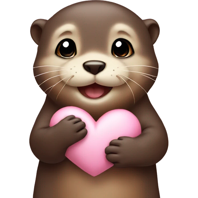 Otter Baby sending love emoji