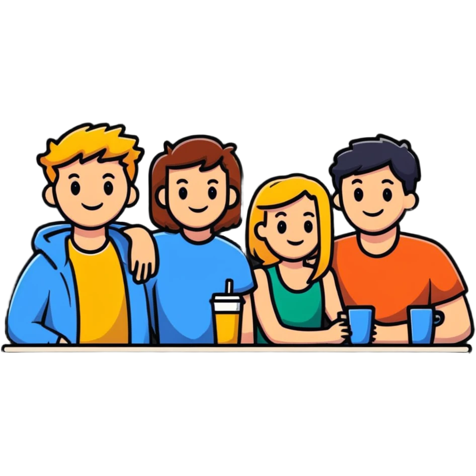 group of friends hanging out emoji