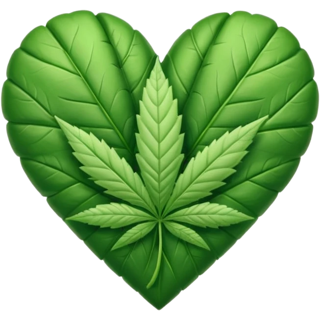 Animated weed leaf heart gif emoji