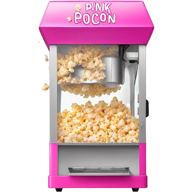 Pink ombre popcorn machine with glitter  emoji