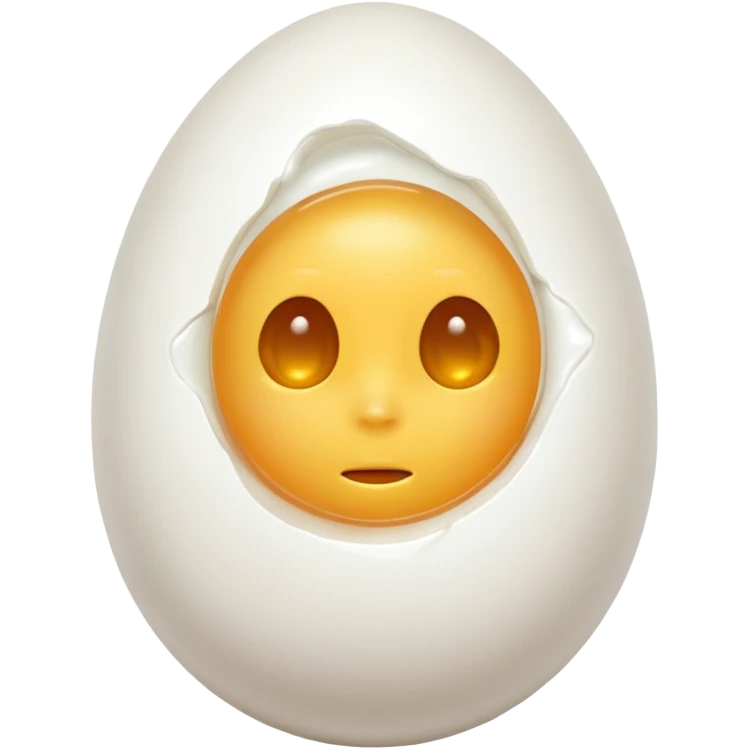 A peeled egg emoji