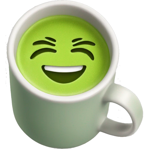 matcha tea in a mug emoji