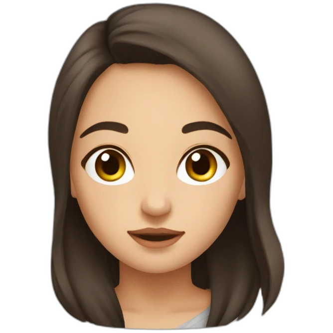Brune girl taking fervex med emoji