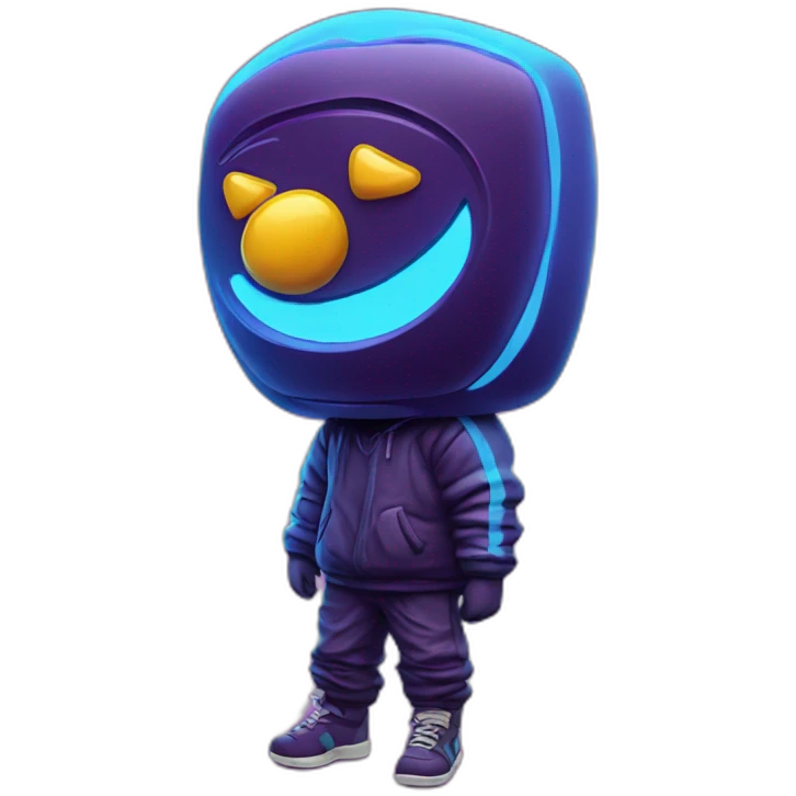 Juicy booty neon sign style man emoji