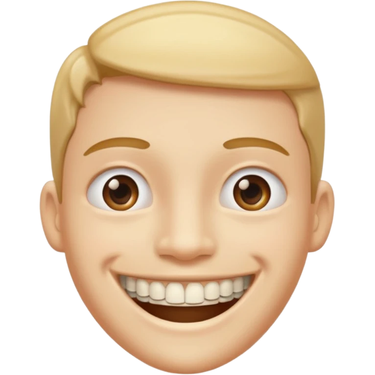 Normal smiling face with braces on teeth emoji