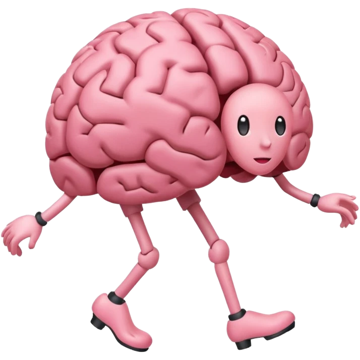 brain with legs emoji