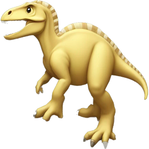 dinosaur carries ancient coin emoji