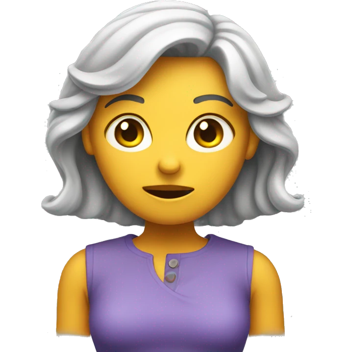 3D female emoji confused emoji