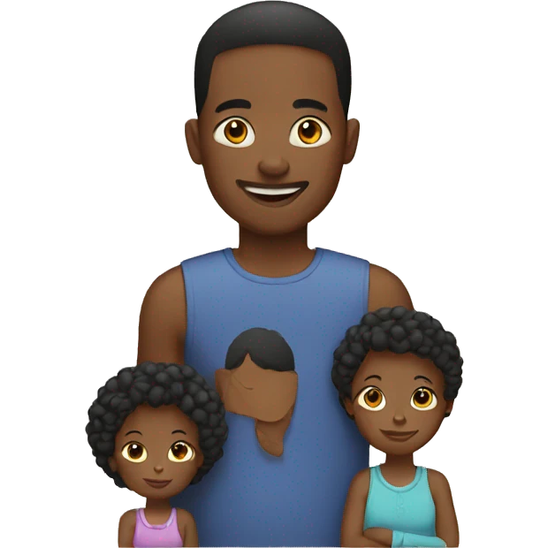 simple black family emoji