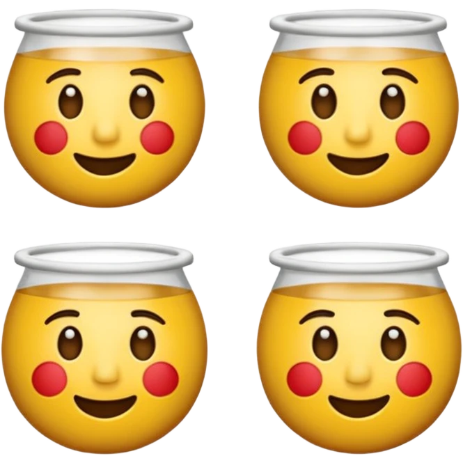 Crea un emogmji che piange con delle tazze sotto le lacrime emoji