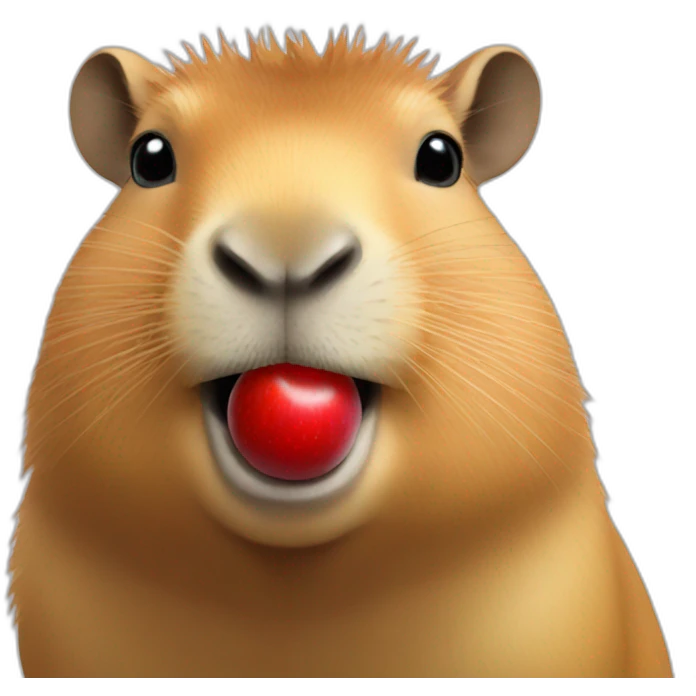 Capybara eat apples  emoji