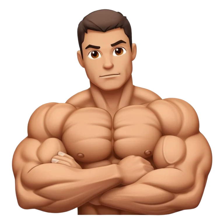 muscular arm with bulging biceps and veins emoji