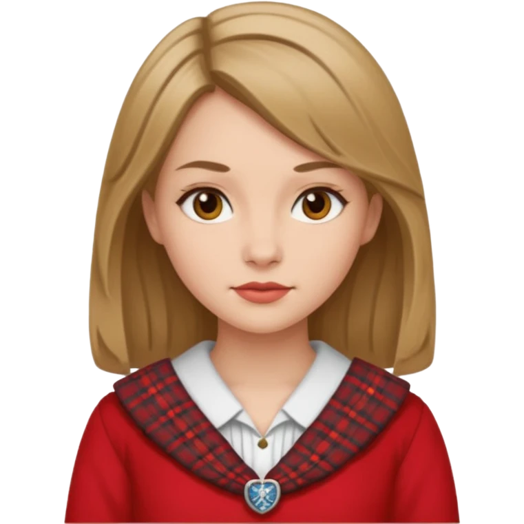 female with scottish red attire and dark blonde hair emoji