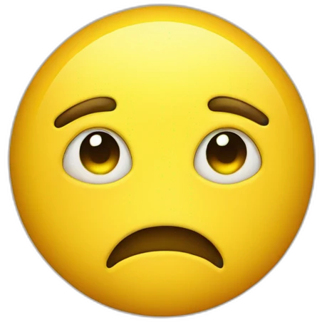 Yellow round mysterious face ambiguous  emoji