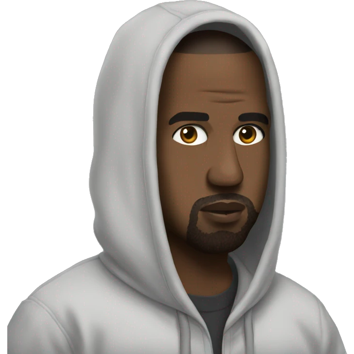 Kanye wearing a hoodie emoji