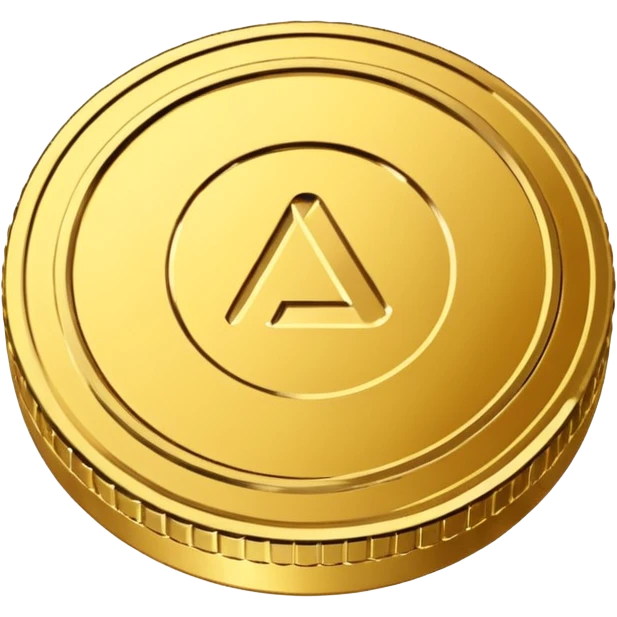 coin placed on its side at a 45-degree angle emoji