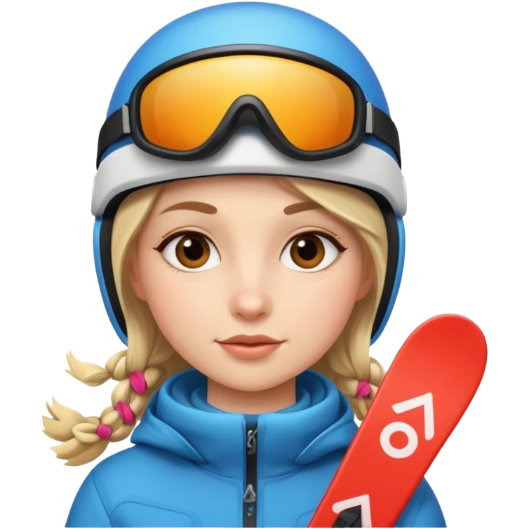 The girl is skiing emoji