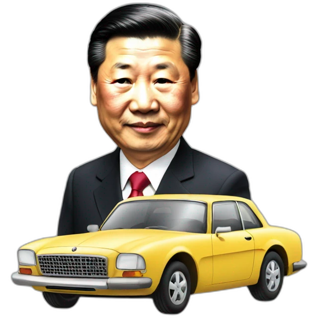 Xi Jinping with car emoji