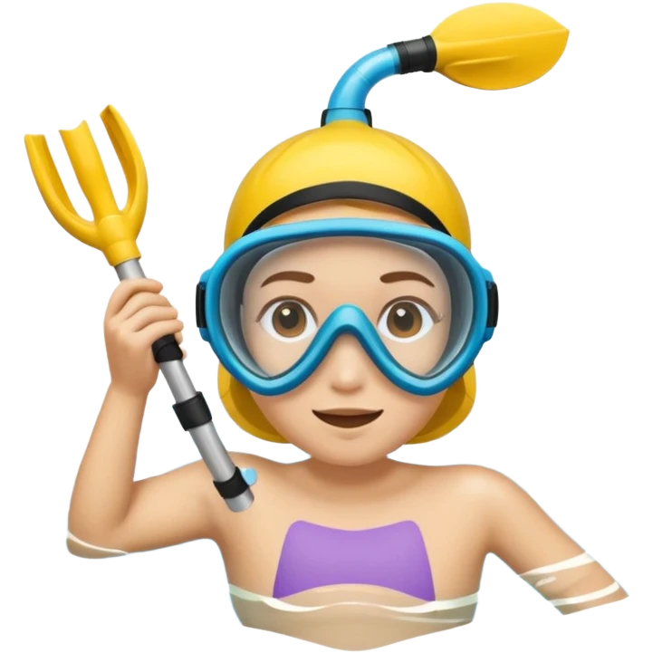 Emoji face snorkeling emoji