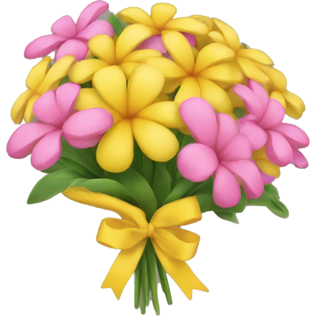 Bouquet of yellow and pink flowers emoji