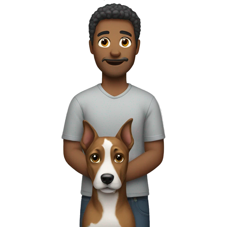 man with dog emoji