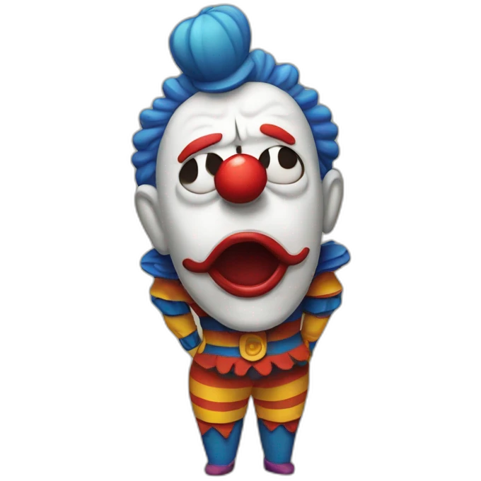 payaso con cara de culo emoji