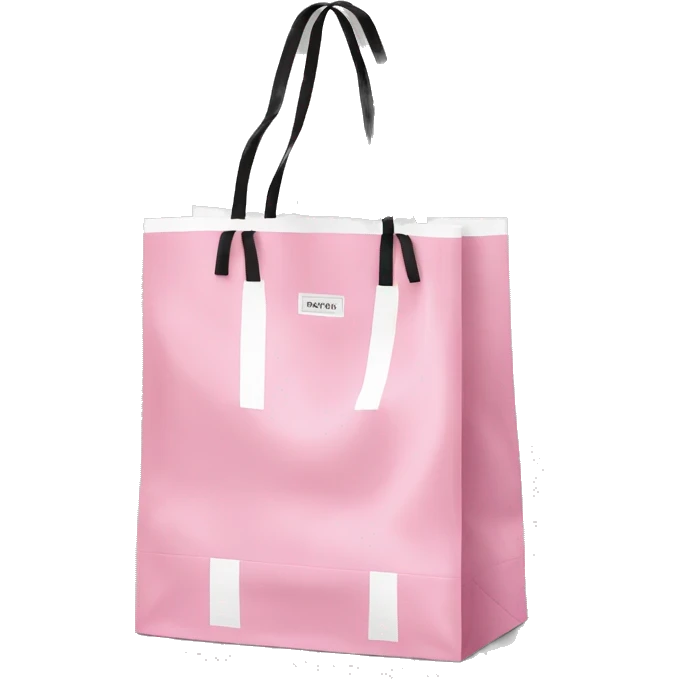 Pink white and black Victoria secret shopping bag emoji