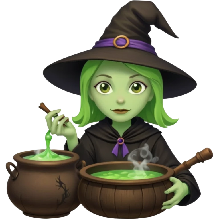 green witch cooking potion emoji